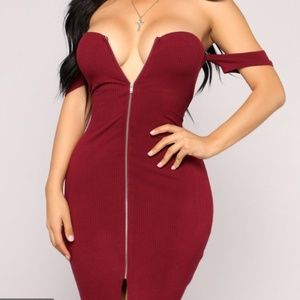 Zipper Midi Dress